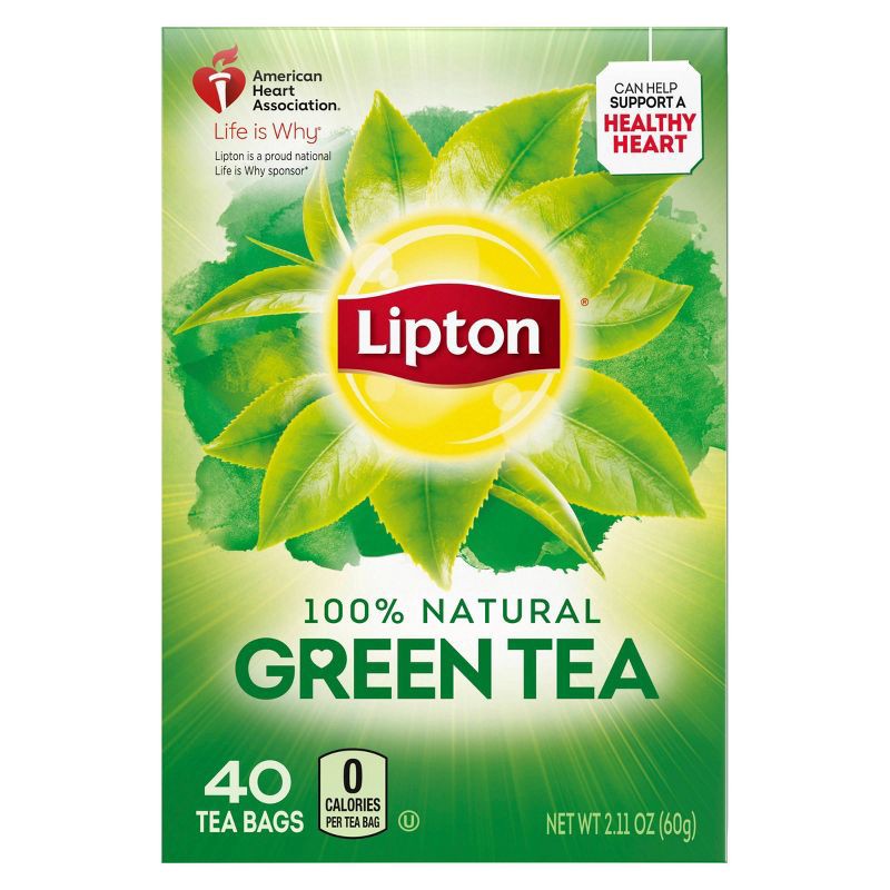 slide 1 of 6, Lipton Green Natural Tea Bags - 40ct, 40 ct