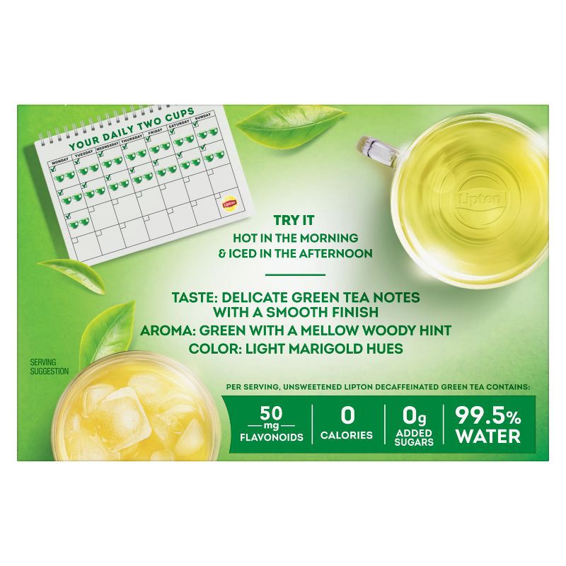 slide 3 of 7, Lipton Decaffeinated Green Tea - 40ct, 40 ct