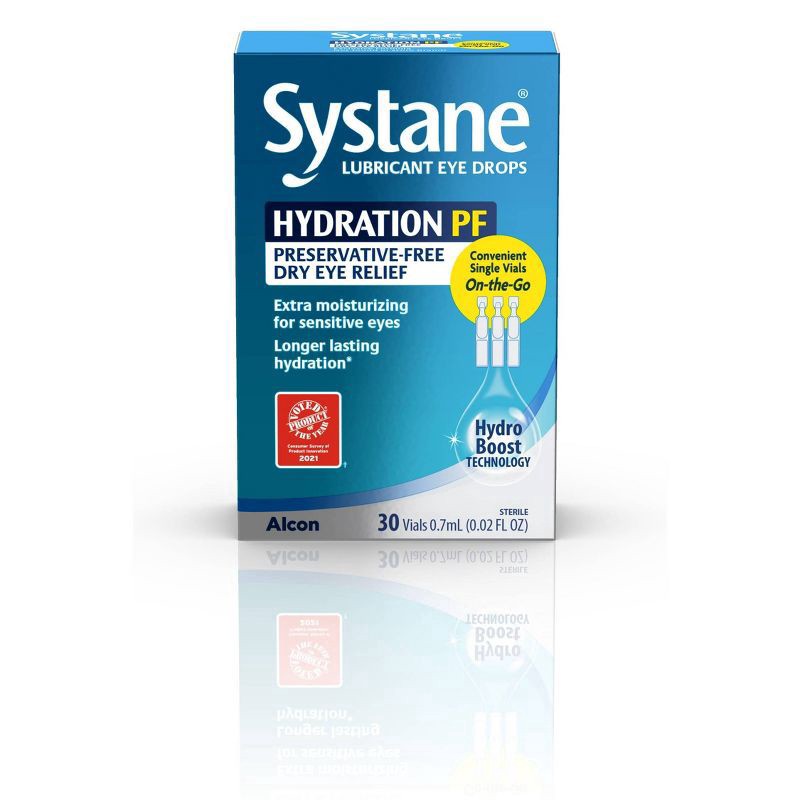 slide 4 of 4, Systane Hydration PF Lubricant Eye Drops 30 - 0.7 ml Vials, 30 ct