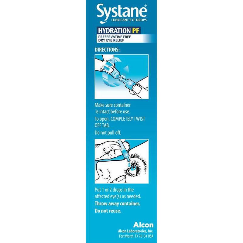 slide 3 of 4, Systane Hydration PF Lubricant Eye Drops 30 - 0.7 ml Vials, 30 ct