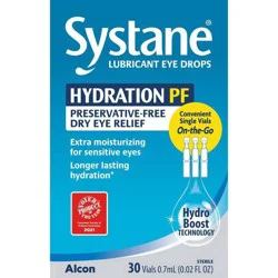 Systane Hydration Preservative-Free Lubricant Eye Drops, 30 Ct Vials