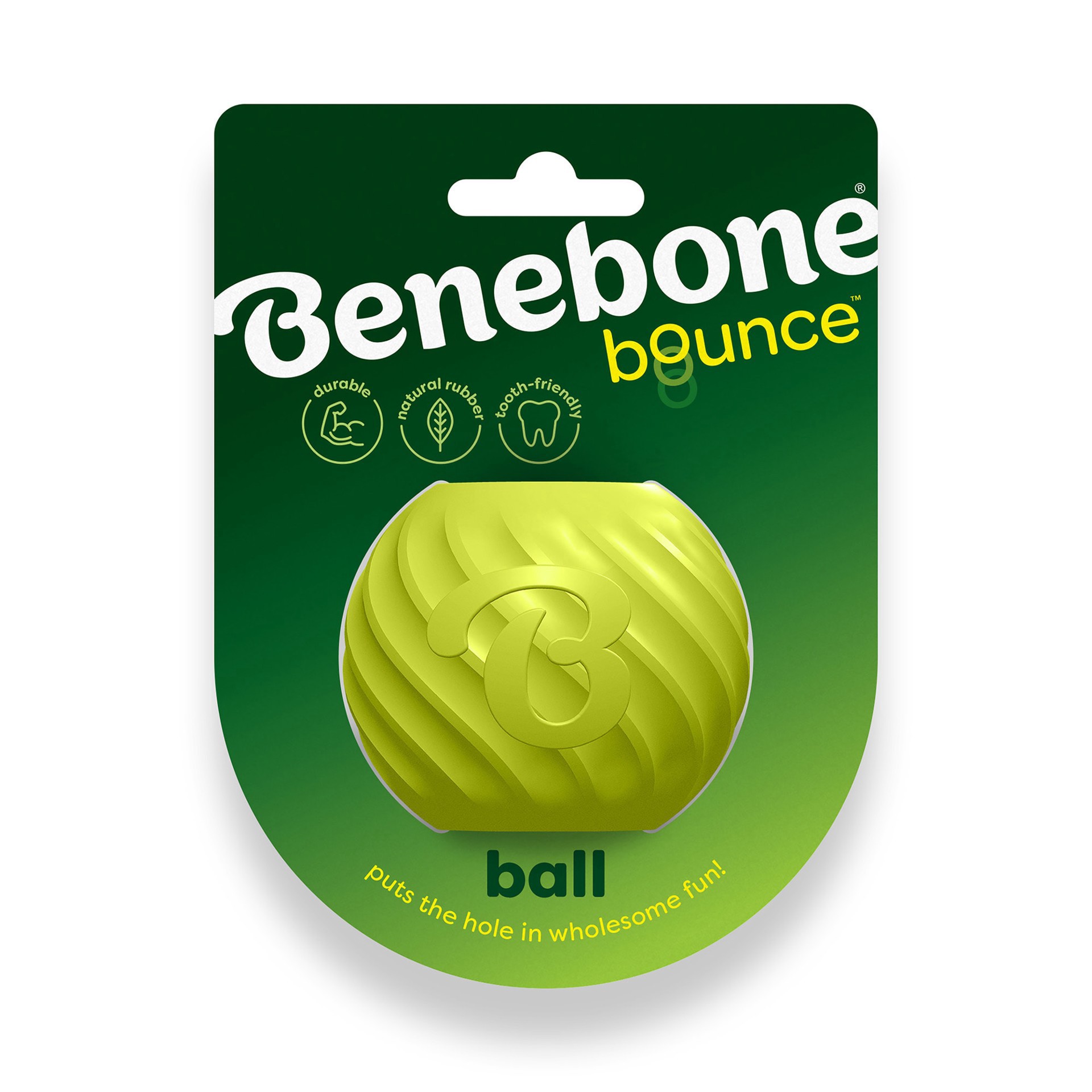 slide 1 of 1, Benebone Bounce Rubber Ball Toy for Dogs, Medium, 1 ct