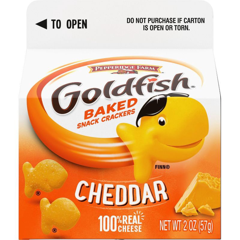 slide 6 of 9, Goldfish Cheddar Cheese Crackers Carton - 2oz, 2 oz
