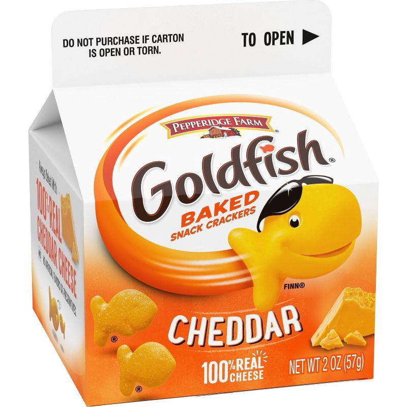 slide 8 of 9, Goldfish Cheddar Cheese Crackers Carton - 2oz, 2 oz