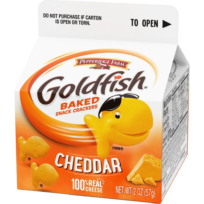 slide 9 of 9, Goldfish Cheddar Cheese Crackers Carton - 2oz, 2 oz