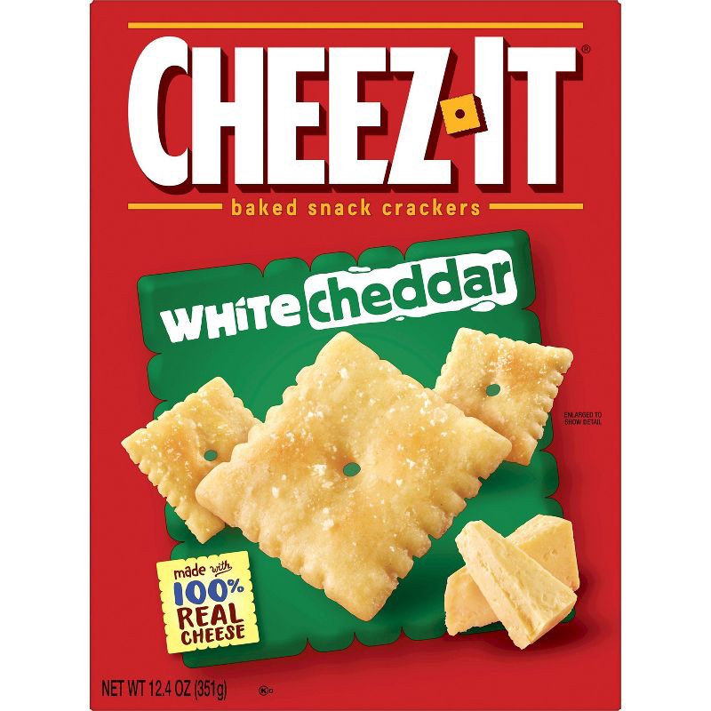 slide 2 of 9, Cheez-It White Cheddar Baked Snack Crackers - 12.4oz, 12.4 oz