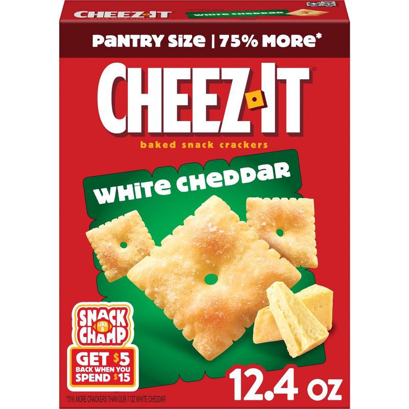 slide 1 of 10, Cheez-It White Cheddar Baked Snack Crackers - 12.4oz, 12.4 oz