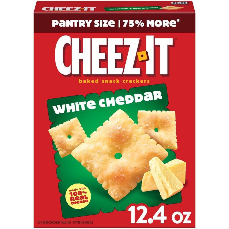 slide 1 of 9, Cheez-It White Cheddar Baked Snack Crackers - 12.4oz, 12.4 oz