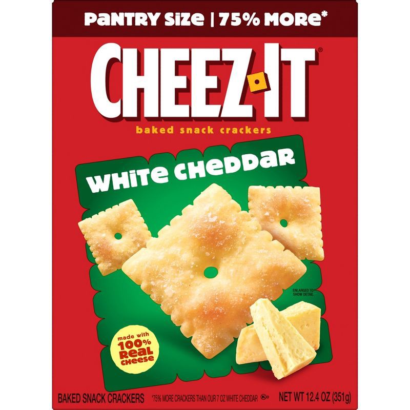 slide 9 of 10, Cheez-It White Cheddar Baked Snack Crackers - 12.4oz, 12.4 oz