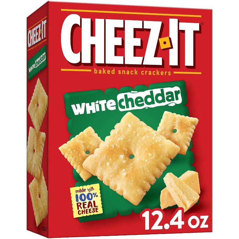 slide 1 of 9, Cheez-It White Cheddar Baked Snack Crackers - 12.4oz, 12.4 oz