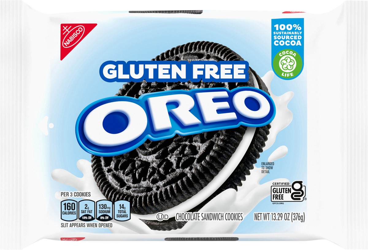 slide 4 of 9, OREO Original Gluten Free Cookies Family Size - 13.29oz, 13.29 oz