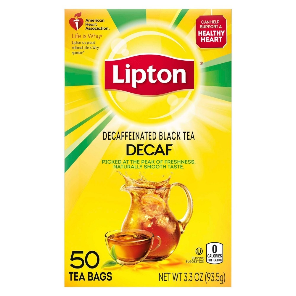 slide 2 of 8, Lipton Decaffeinated Black Tea Bags, 50 ct