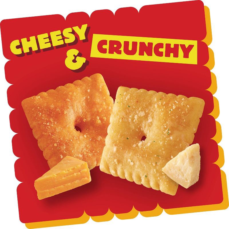 slide 3 of 7, Cheez-It Duoz Sharp Cheddar And Parmesan Baked Snack Crackers 12.4oz, 12.4 oz