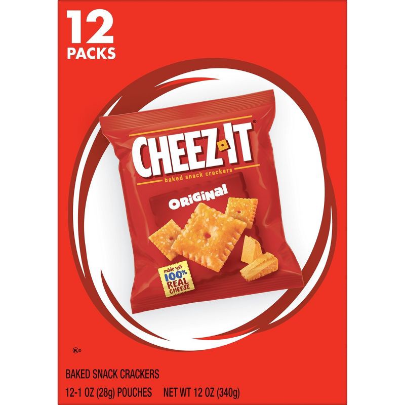 slide 8 of 10, Cheez-It Original Baked Snack Crackers - 12oz/12ct, 12 ct; 12 oz