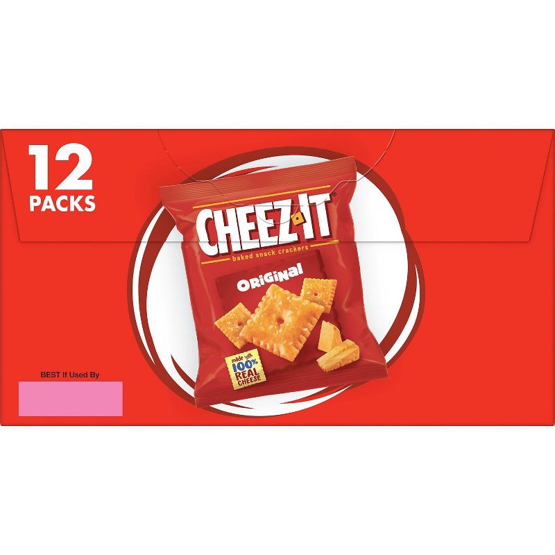 slide 9 of 9, Cheez-It Original Baked Snack Crackers - 1oz - 12ct, 12 ct; 1 oz