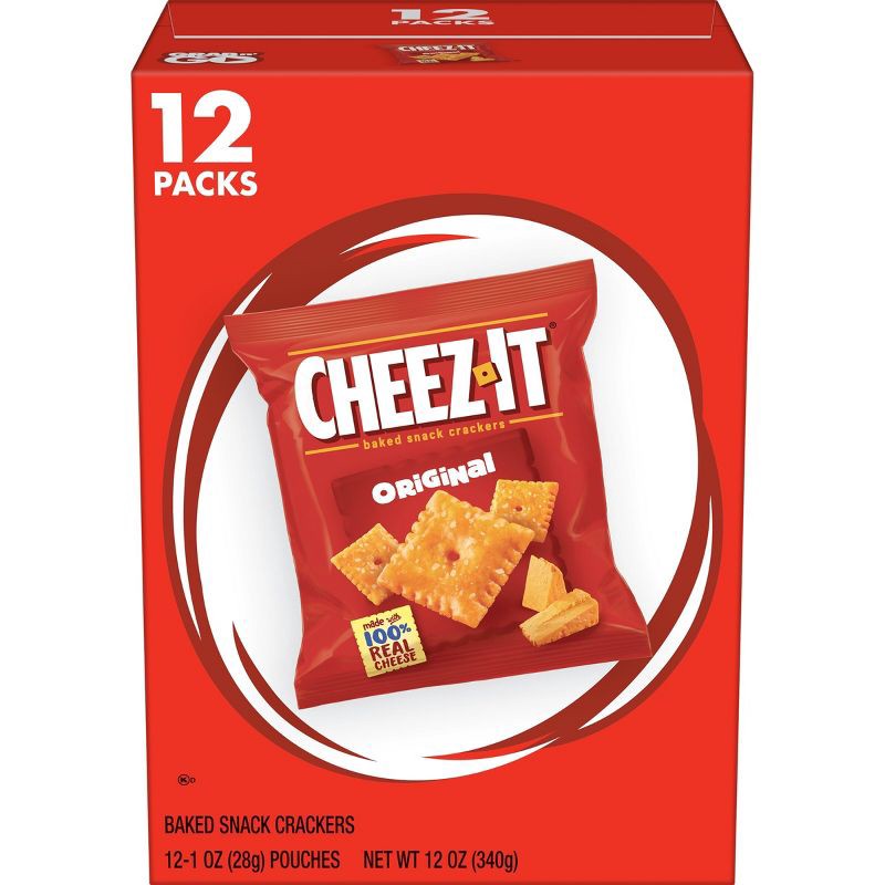 slide 1 of 10, Cheez-It Original Baked Snack Crackers - 12oz/12ct, 12 ct; 12 oz