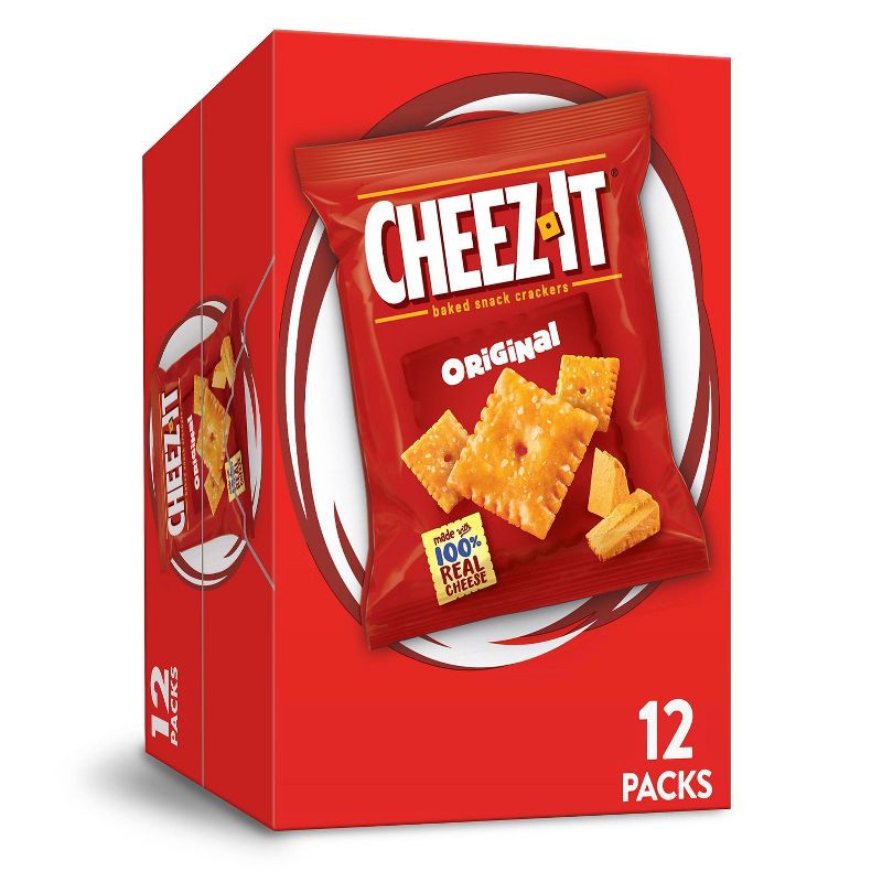 slide 1 of 9, Cheez-It Original Baked Snack Crackers - 1oz - 12ct, 12 ct; 1 oz