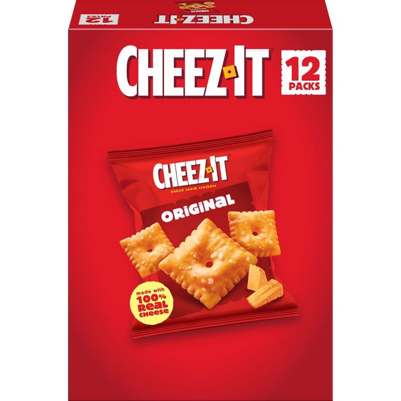 slide 1 of 6, Cheez-It Original Baked Snack Crackers - 12oz/12ct, 12 ct; 12 oz