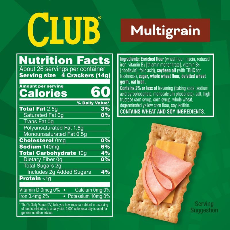 slide 7 of 11, Club Crackers Multigrain - 12.7oz, 12.7 oz