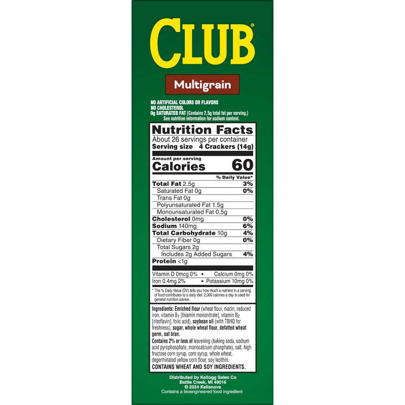 slide 9 of 10, Kellogg's Club Multi-Grain Crackers 12.7oz, 12.7 oz