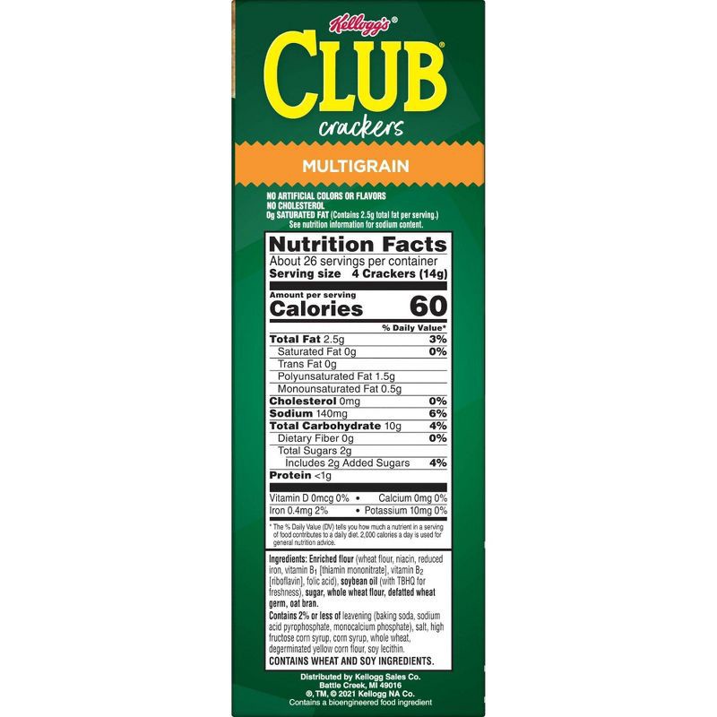 slide 10 of 10, Kellogg's Club Multi-Grain Crackers 12.7oz, 12.7 oz