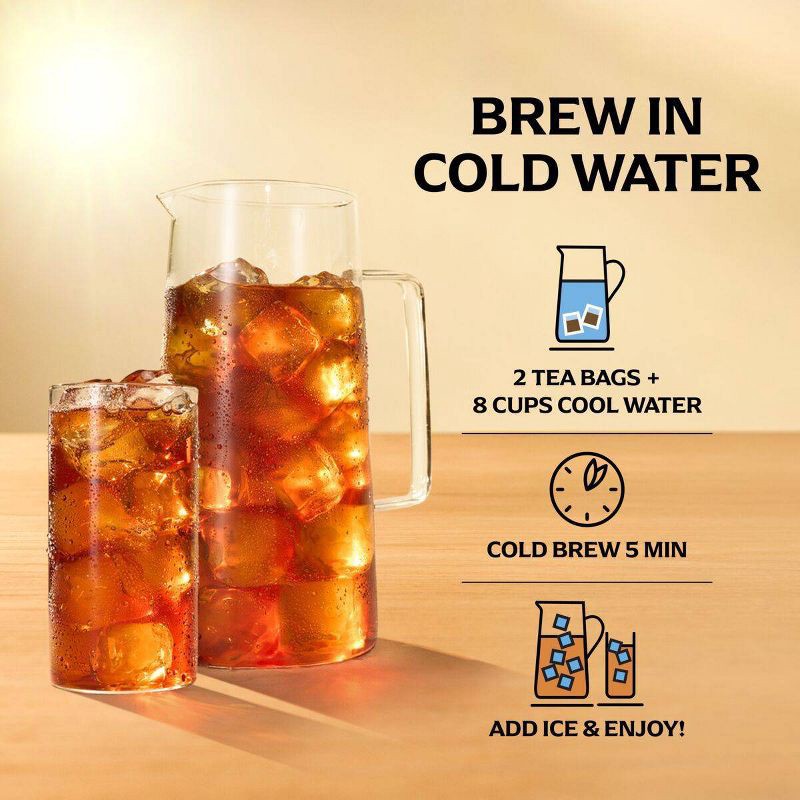 slide 3 of 6, Lipton Cold Brew Family Size Black Iced Tea Bags - 22ct, 22 ct