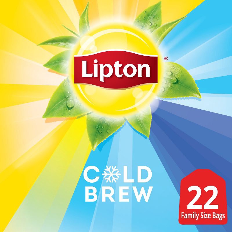 slide 6 of 6, Lipton Cold Brew Family Size Black Iced Tea Bags - 22ct, 22 ct