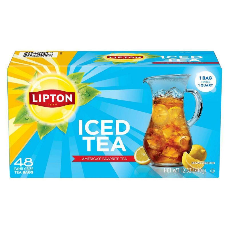 slide 1 of 8, Lipton Family Size Iced Tea Bags - 48ct, 48 ct