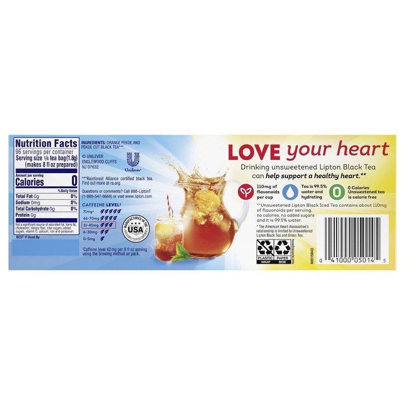 slide 2 of 6, Lipton Family Black Iced Tea Bags Unsweetened - 24ct, 24 ct