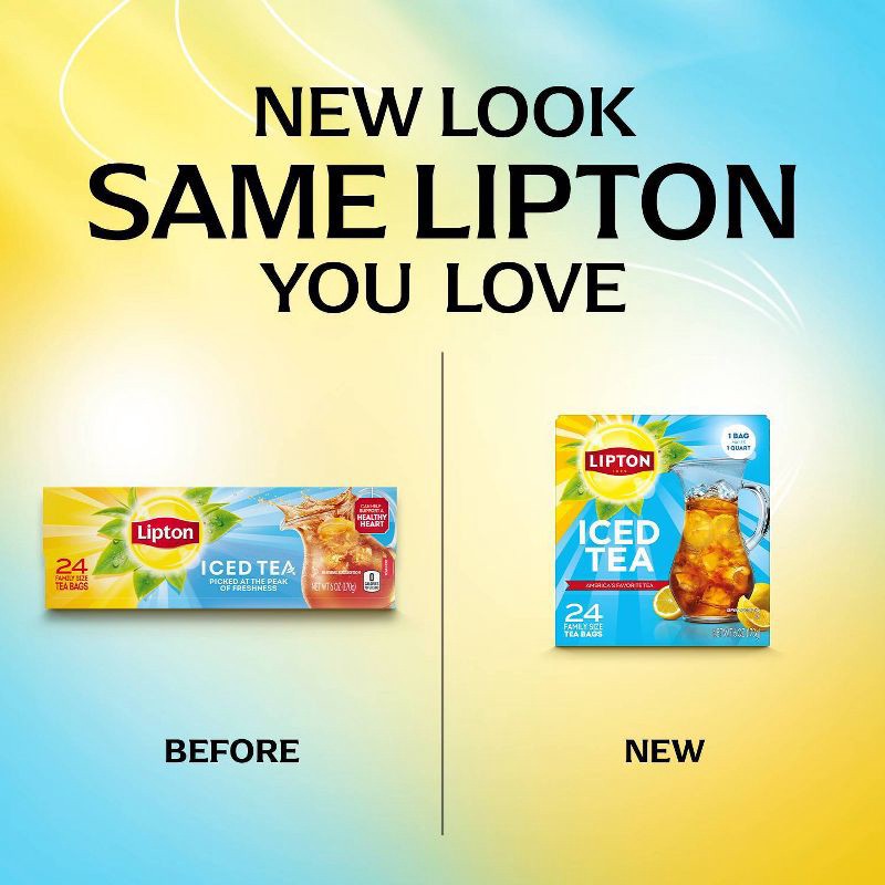 slide 2 of 6, Lipton Family Size Iced Tea Bags - 24ct/6oz, 24 ct; 6 oz