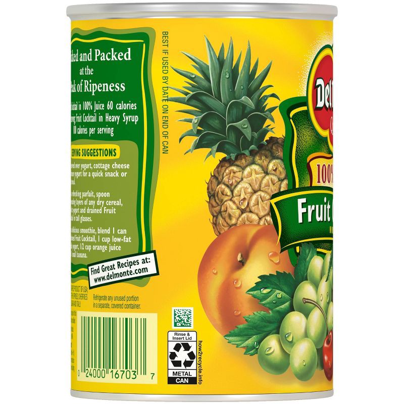 slide 4 of 5, Del Monte Fruit Cocktail in 100% Real Juice - 15oz, 15 oz