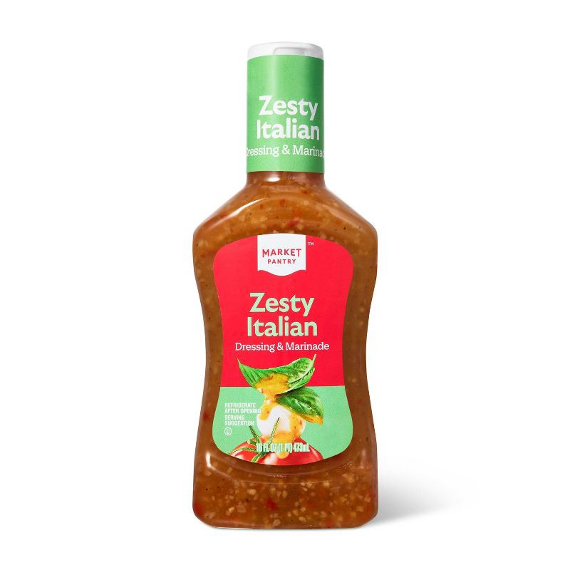 slide 1 of 3, Zesty Italian Dressing & Marinade - 16fl oz - Market Pantry™, 16 fl oz
