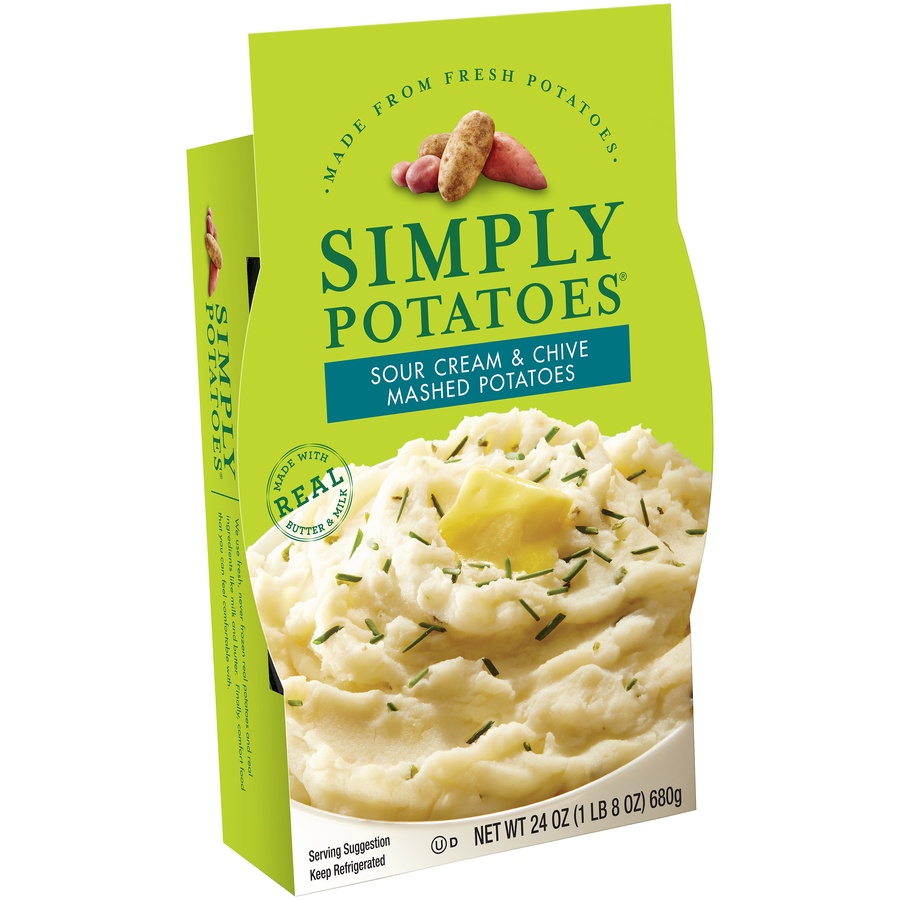 slide 3 of 5, Simply Potatoes Sour Cream & Chive Mashed Potatoes, 24 oz
