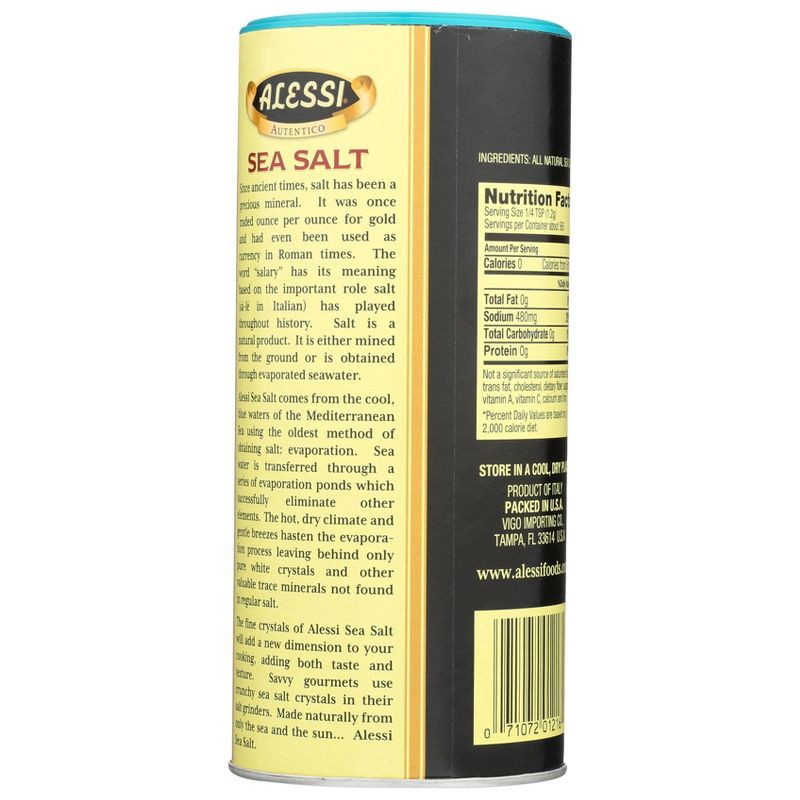 slide 4 of 4, Alessi 100% Natural Fine Sea Salt - 24oz, 24 oz