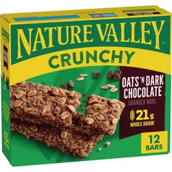 Nature Valley Crunchy Oats 'N Dark Chocolate Granola Bars - 12ct/8.94oz