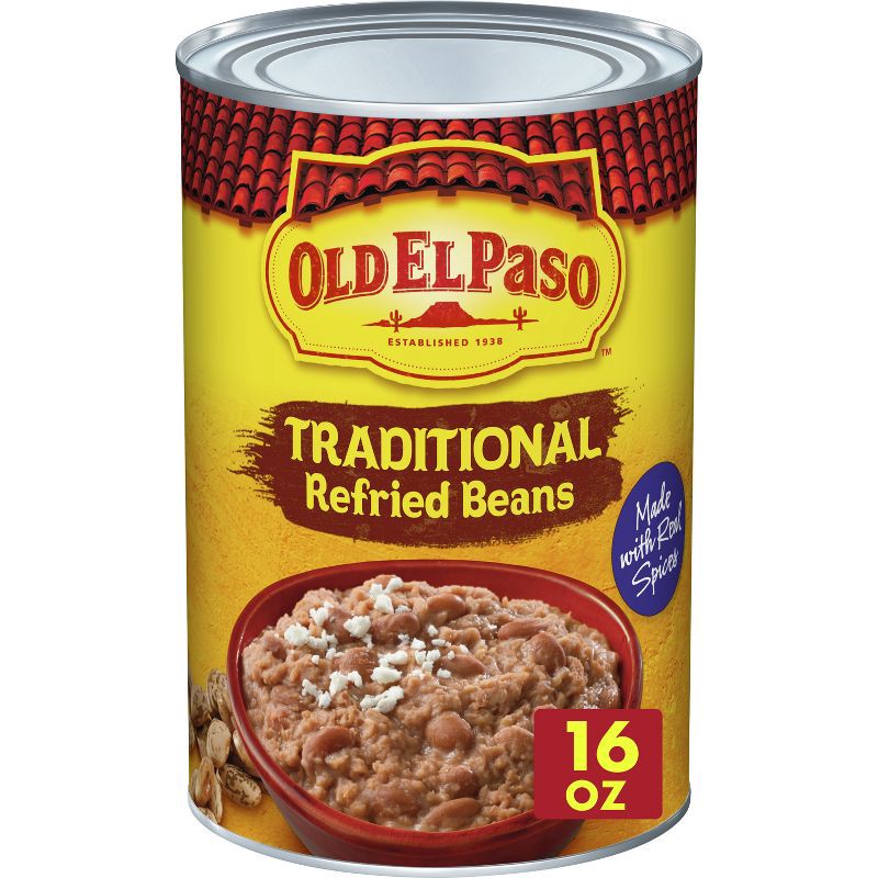 slide 1 of 7, Old El Paso Traditional Refried Beans - 16oz, 16 oz