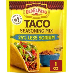 Old El Paso 25% Less Sodium Gluten Free Taco Seasoning 1oz