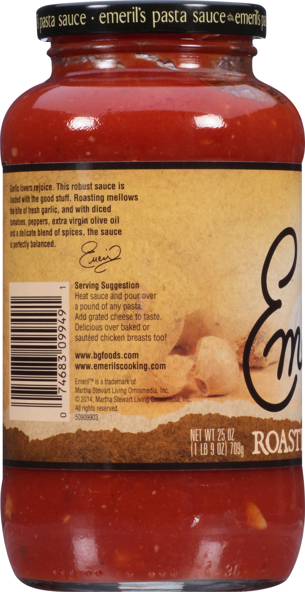 slide 2 of 6, Emeril's Gaaahlic Pasta Sauce, 25 oz