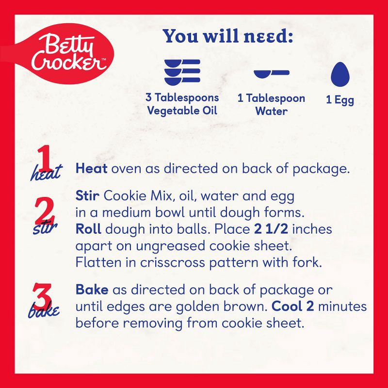 slide 5 of 10, Betty Crocker Peanut Butter Cookie Mix - 17.5oz, 17.5 oz