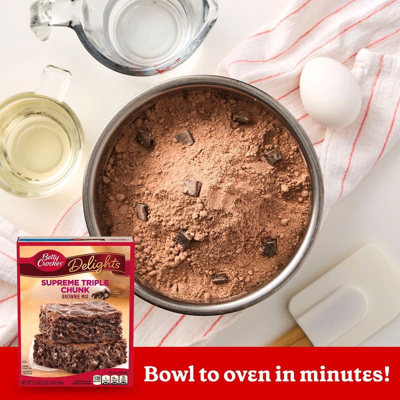 slide 5 of 13, Betty Crocker Supreme Triple Chunk Brownie Mix - 17.8oz, 17.8 oz