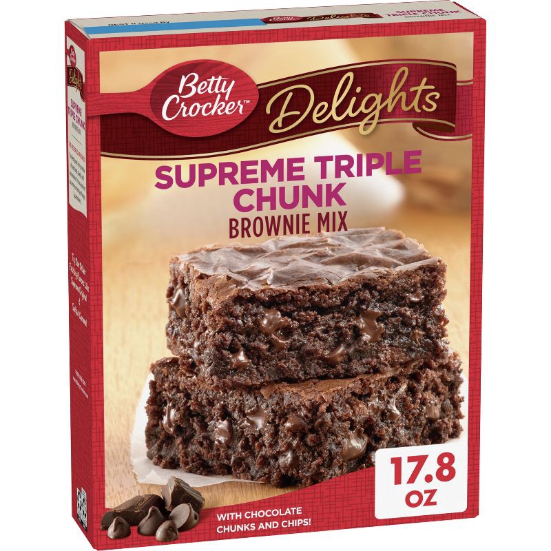 slide 13 of 13, Betty Crocker Supreme Triple Chunk Brownie Mix - 17.8oz, 17.8 oz