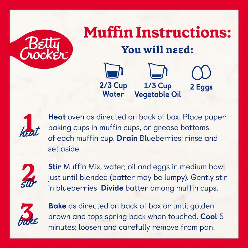 slide 3 of 11, Betty Crocker Blueberry Muffin Mix -16.9oz, 16.9 oz