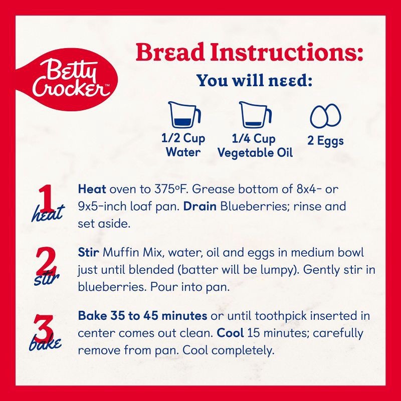 slide 8 of 11, Betty Crocker Blueberry Muffin Mix -16.9oz, 16.9 oz