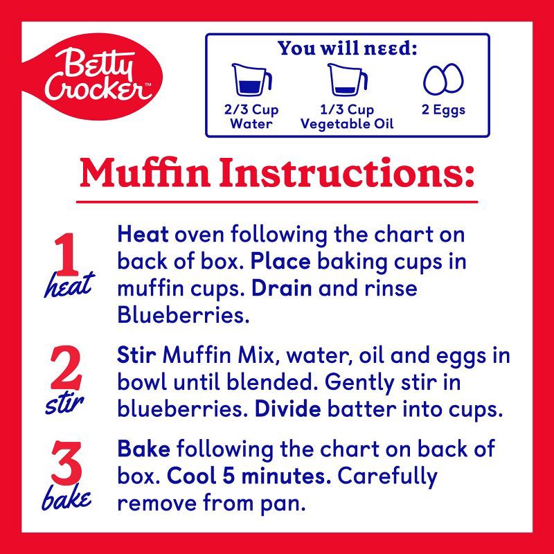 slide 6 of 11, Betty Crocker Blueberry Muffin Mix -16.9oz, 16.9 oz