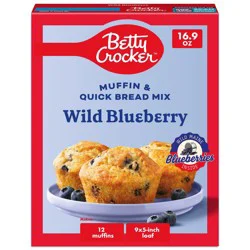 Betty Crocker Blueberry Muffin Mix -16.9oz: Low Fat, No High Fructose Corn Syrup
