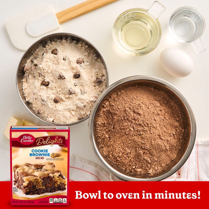 slide 3 of 9, Betty Crocker Cookie Brownie Bars Mix - 17.4oz, 17.4 oz