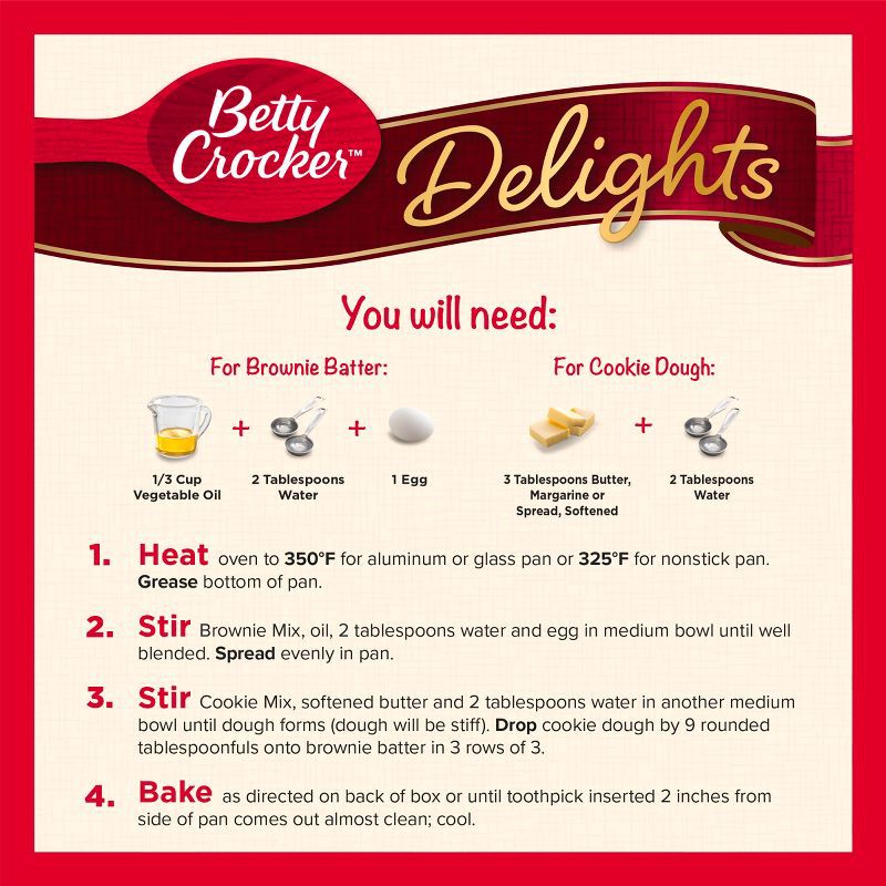 slide 4 of 9, Betty Crocker Cookie Brownie Bars Mix - 17.4oz, 17.4 oz