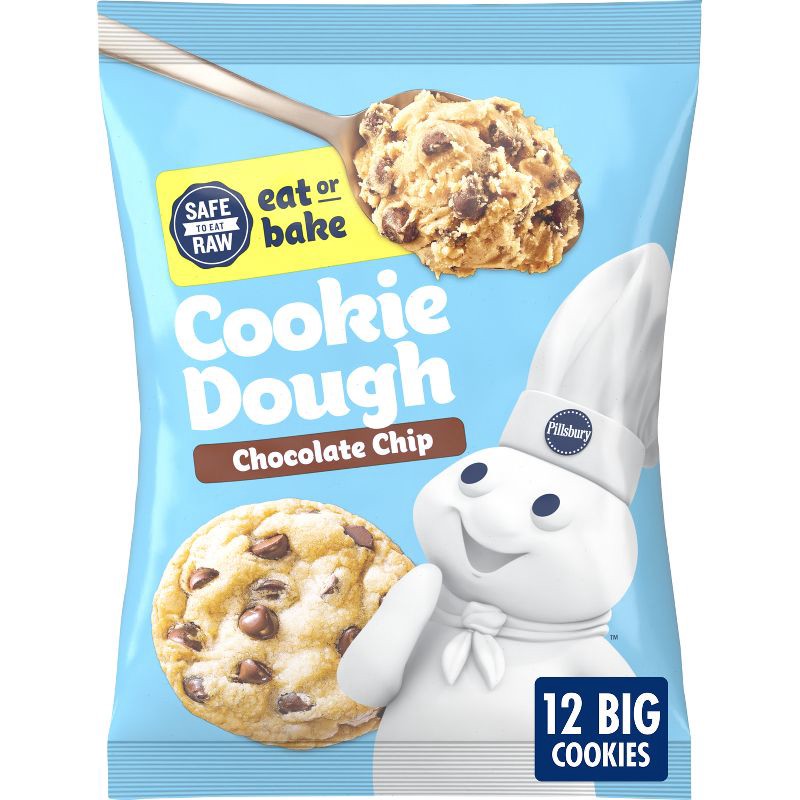 slide 1 of 14, Pillsbury Big Deluxe Chocolate Chip Cookie Dough - 16oz/12ct, 12 ct; 16 oz