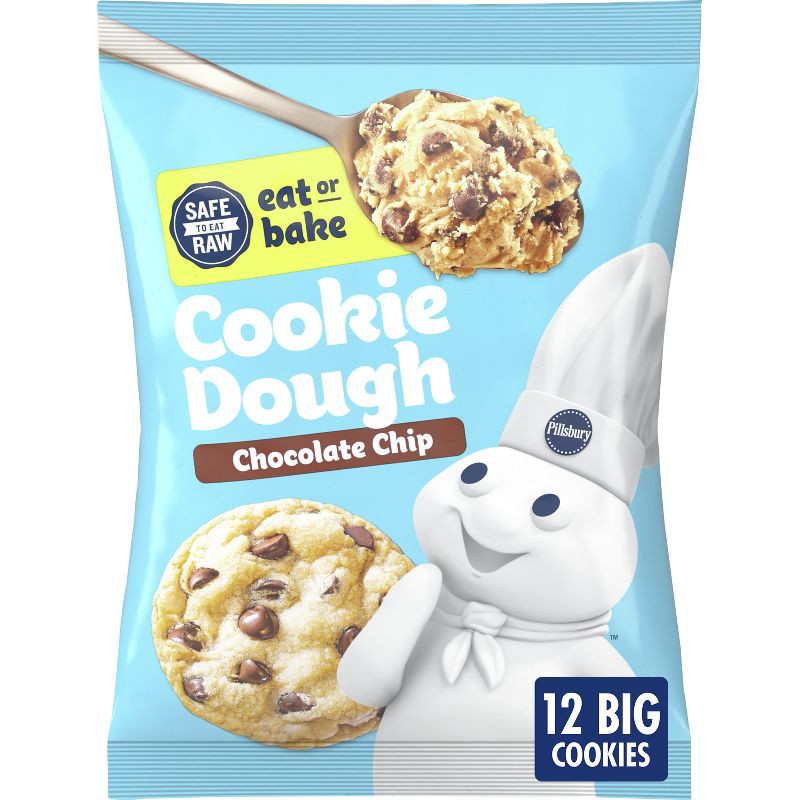 slide 1 of 8, Pillsbury Big Deluxe Chocolate Chip Cookie Dough - 16oz/12ct, 12 ct; 16 oz