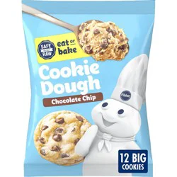 Pillsbury Big Deluxe Chocolate Chip Cookie Dough - 16oz/12ct